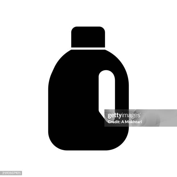 laundry detergent bottle icon. - bleach stock illustrations