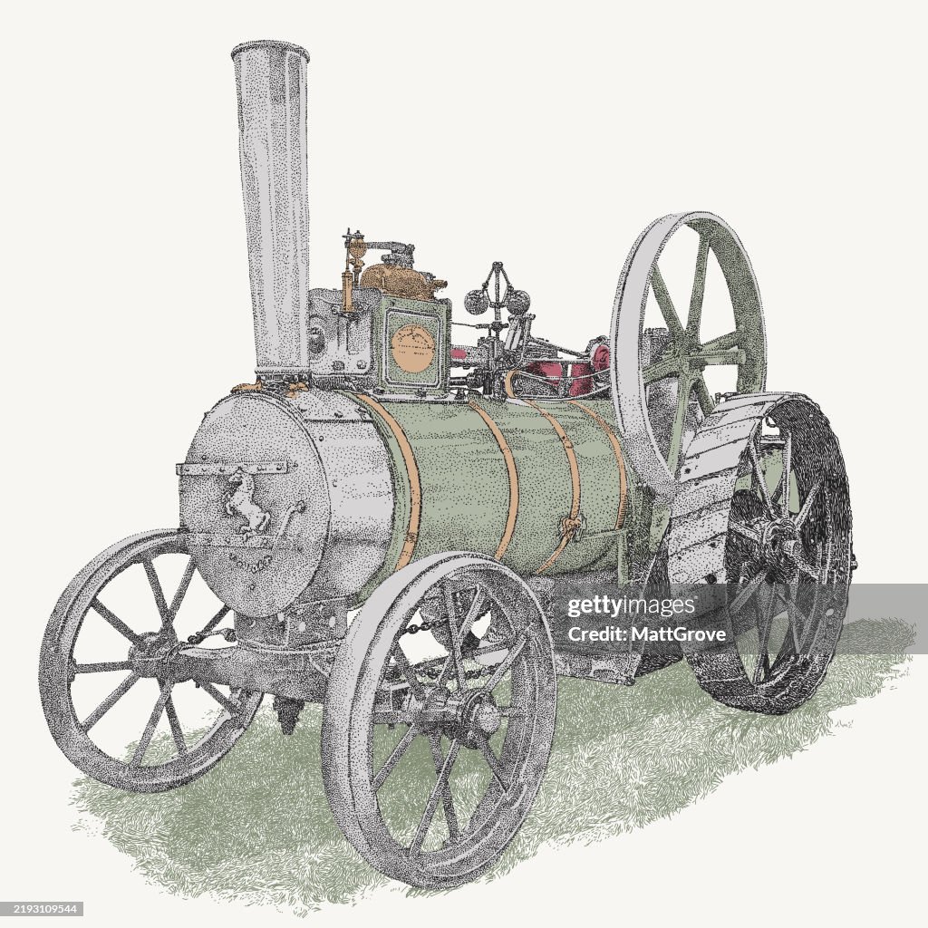 Steam Traction Engine High-Res Vector Graphic - Getty Images