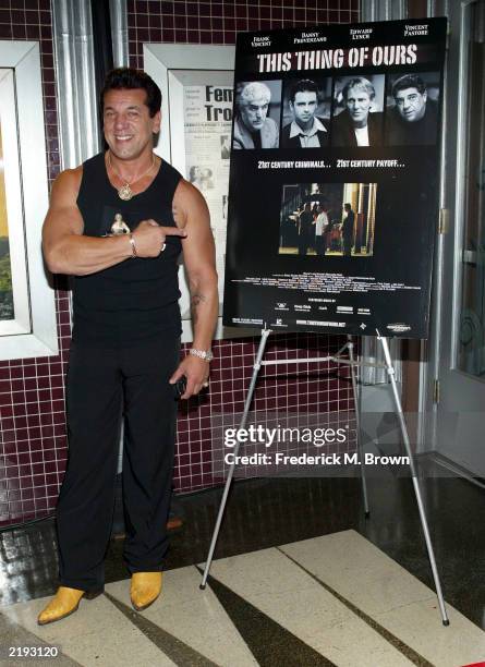 Actor Churck Zito attends the film premiere of "This Thing Of Ours" at the Laemmle's Fairfax theater on July 23, 2003 in Hollywood, California.