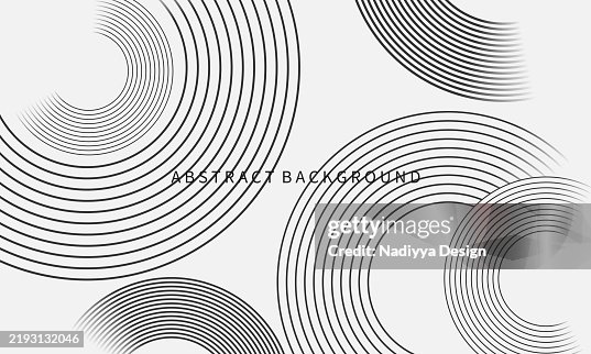 Modern Black Rounded Line Design On White Background High-Res Vector ...