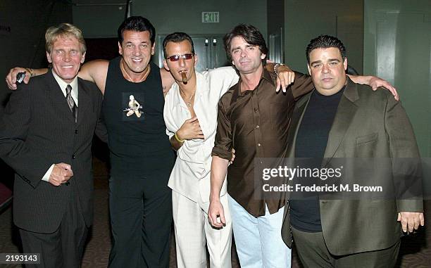 The cast of the film Edward Lynch, Chuck Zito, Ronnie Marmo, Danny Provenzano and Paul Vario attend the film premiere of "This Thing Of Ours" at the...