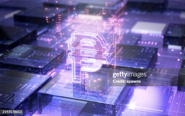 digital big data shiny peso symbol among data - cuban pesos stock pictures, royalty-free photos & images
