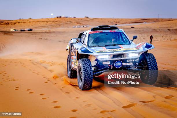 Jerome Cambier and Pascal Delacour participate in their MD Optimus during the Dakar Rally in Saudi Arabia on January 11, 2025.
