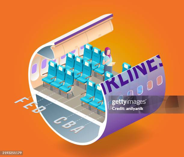 airplane interior - vehicle interior stock illustrations