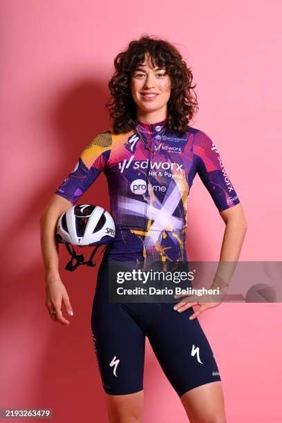 Mischa Bredewold of The Netherlands poses during the Team SD Worx - Protime 2025 - Training Camp on December 13, 2024 in Javea, Spain.