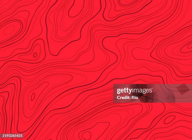 illustrations, cliparts, dessins animés et icônes de red topographic wave terrain map abstract background - coordonnée géographique