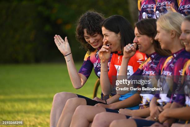 Mischa Bredewold of The Netherlands and Marie Schreiber of Luxembourg during the Team SD Worx - Protime 2025 - Training Camp on December 14, 2024 in...