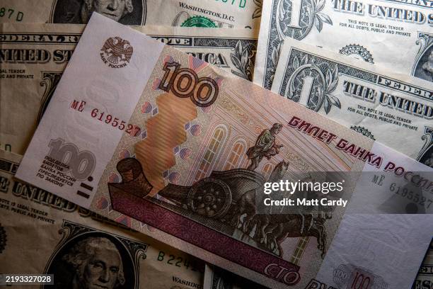 20 Rouble Notes In this photo illustration, Russian rouble notes are seen besides one ...