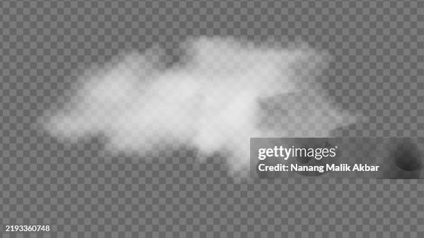 white smoke or clouds with transparent background - steam transparent background stock illustrations