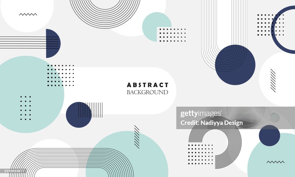 Trendy background of modern abstract geometric shapes with vector elements.