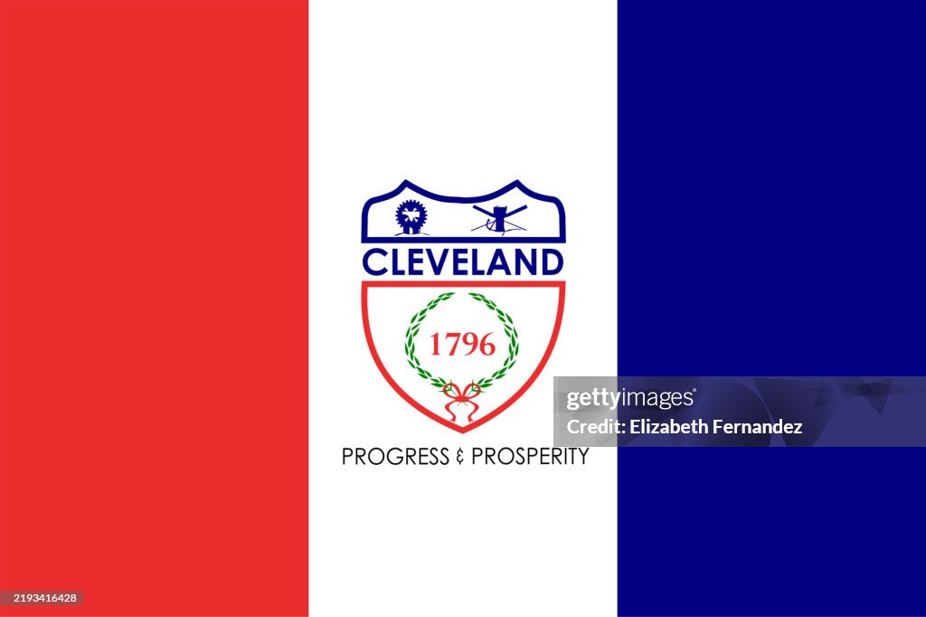 Flag of Cleveland, Ohio, USA