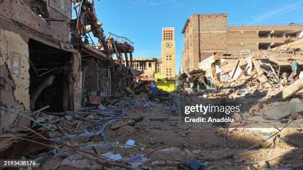 View of damage and destruction in Sudan's capital Khartoum on December 26, 2024. The clashes between the army and the Rapid Support Forces in Sudan,...