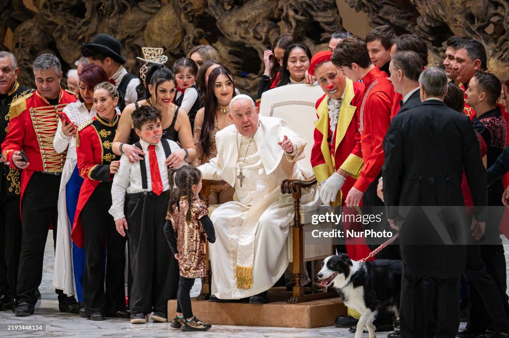 Pope Francis Leads His Weekly General Audience In The Paul VI Hall At The Vatican