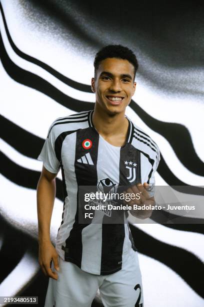 Juventus unveil new signing Alberto Costa at Juventus creator lab on January 15, 2025 in Turin, Italy.