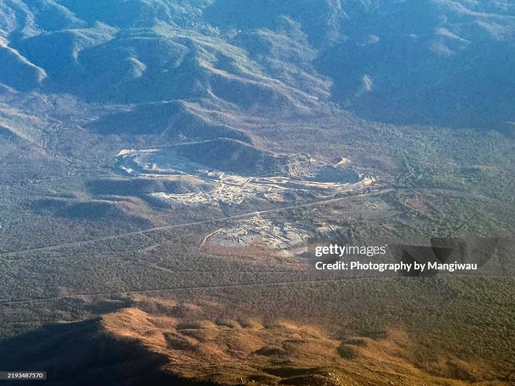Mount Carbine Tungsten Mine. Crumpled Landscape Cape York, Queensland, Australia