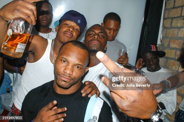 PeeWee Roscoe , Fred Taylor, and guest attend the Springfest afterparty at Opium Garden on April 28, 2007 in Miami Beach, Florida.