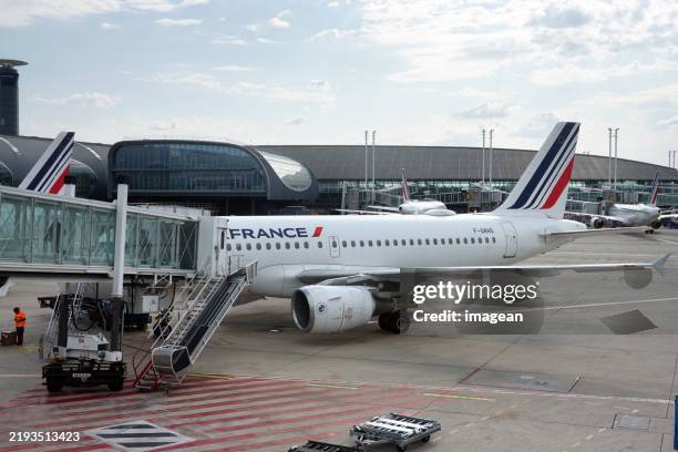 airfrance - charles de gaulle airport stock pictures, royalty-free photos & images