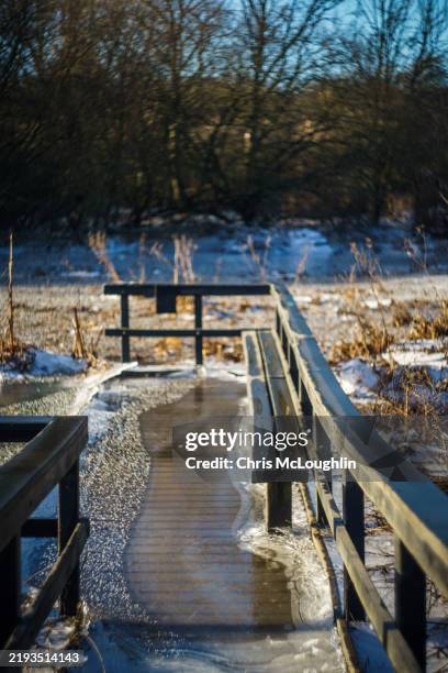 frozen conditions in west yorkshire - frozen stock pictures, royalty-free photos & images