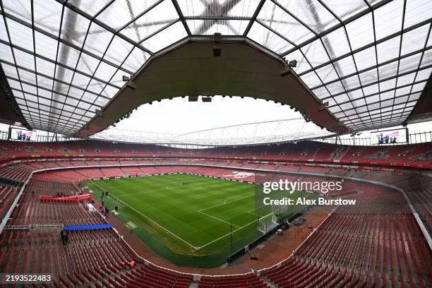 General view inside the stadium prior to the Emirates FA Cup Third Round match between Arsenal and Manchester United at Emirates Stadium on January...