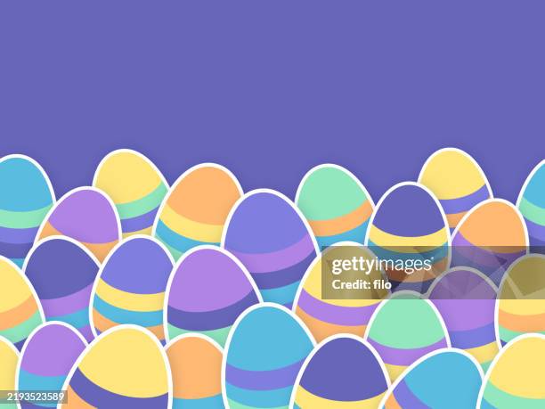 easter egg pastel color abstract modern background - easter seamless pattern stock illustrations