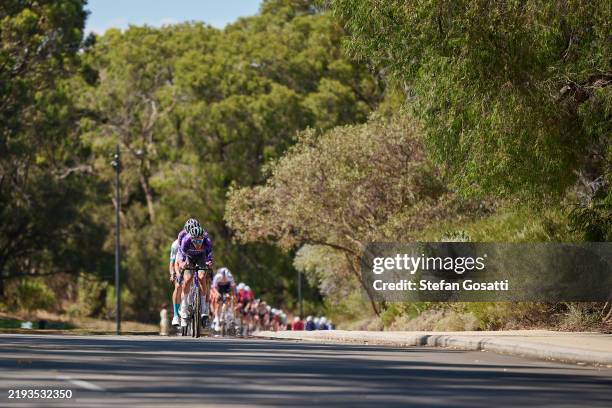 The peloton in action during the Men's Elite Road Race as part of the 2025 Road Nats on January 12, 2025 in Perth, Australia.