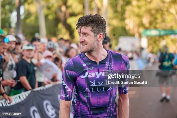 Luke Durbridge of team Jayco Alula looks on after the Men's Elite Road Race as part of the 2025 Road Nats on January 12, 2025 in Perth, Australia.