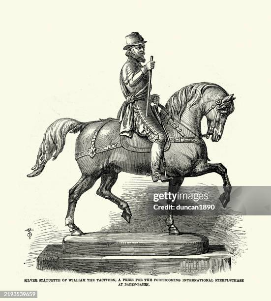 statue von wilhelm dem schweiger oder wilhelm dem schweigsamen, in den niederlanden besser bekannt als wilhelm von oranien, war der anführer des niederländischen aufstandes gegen die spanischen habsburger, der den achtzigjährigen krieg auslöste, viktor - holländische kultur stock-grafiken, -clipart, -cartoons und -symbole