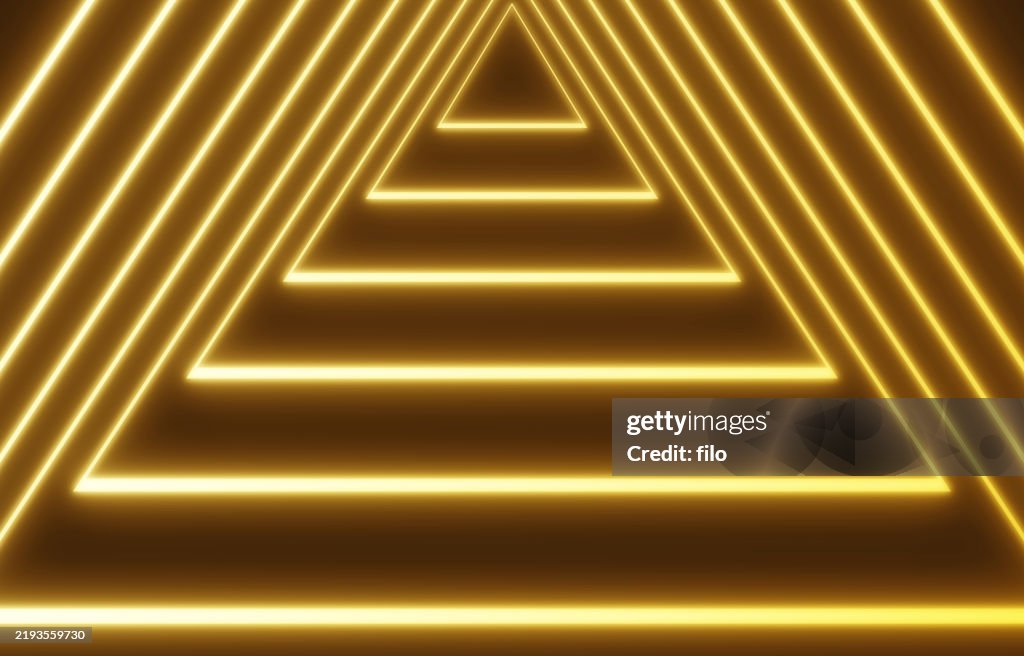Leuchtende Pyramide Abstrakter Hintergrund