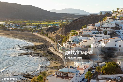 Las Playitas multicolor houses in Fuerteventura, Canary islands. Las Playitas multicolor houses in Fuerteventura, Canary islands.