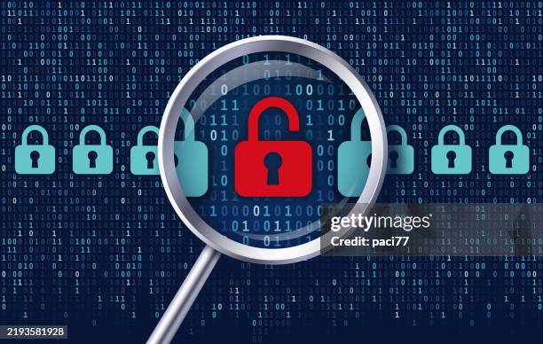 illustrazioni stock, clip art, cartoni animati e icone di tendenza di concetto di sicurezza informatica e protezione dei dati. - bug informatico