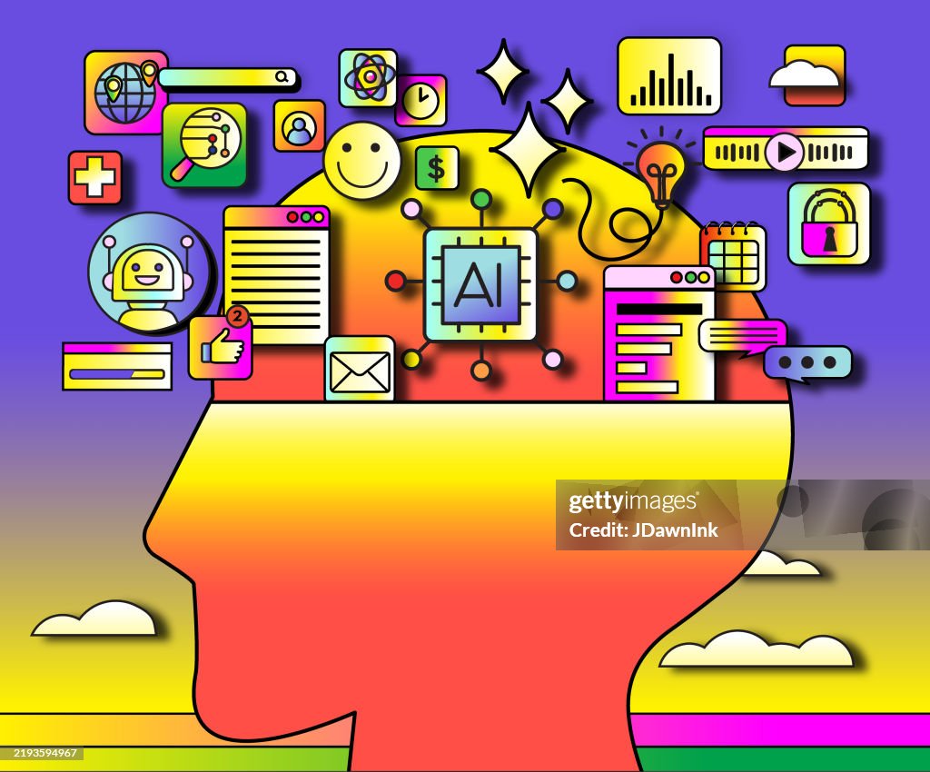 Artificial Intelligence Machine Learning Abstract Brain Concept With ...
