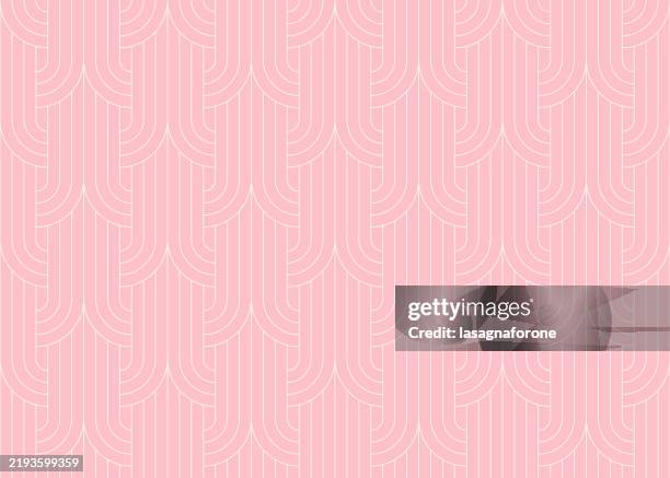 seamless geometric vector pattern - intersecting circles stock illustrations
