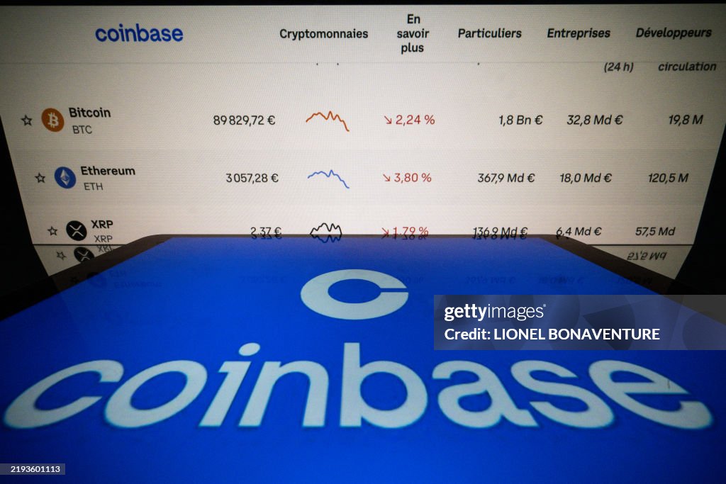 FRANCE-TECHNOLOGY-FINANCE-COINBASE