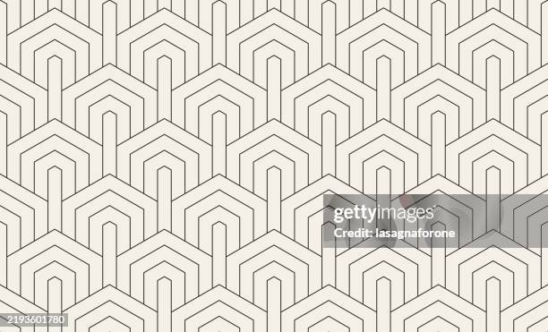 stockillustraties, clipart, cartoons en iconen met seamless geometric vector pattern - pattern