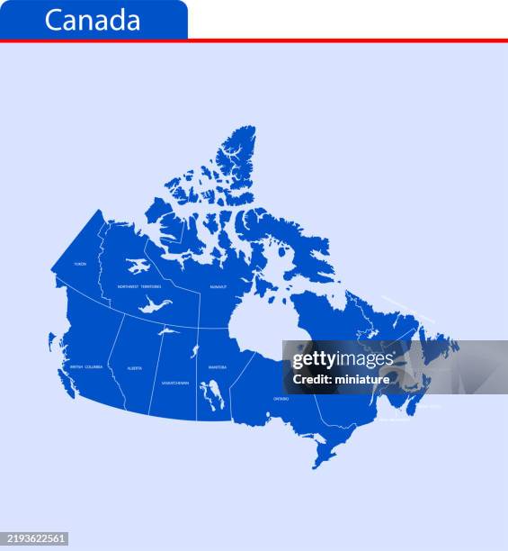 canada map - canada map vector stock illustrations