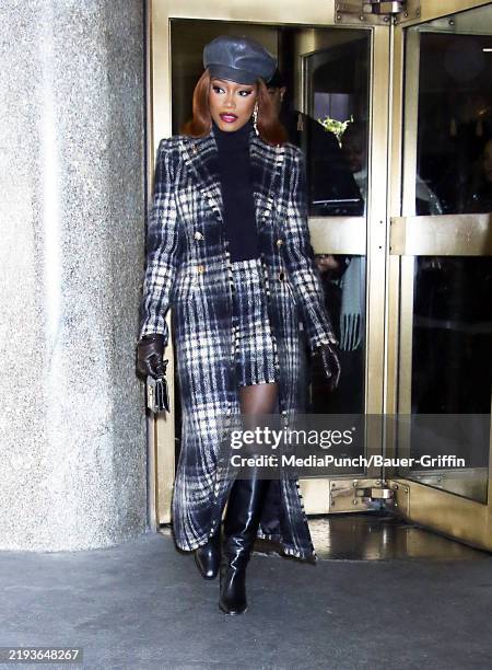 Keke Palmer is seen arriving at the 'Kelly Clarkson Show' on January 16, 2025 in New York City.