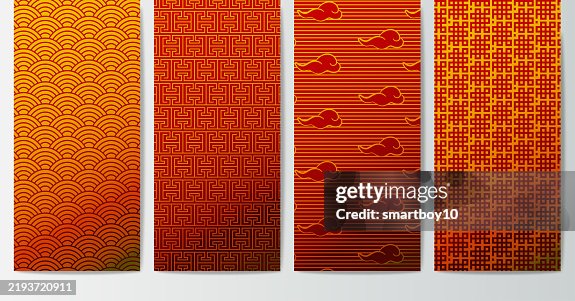 Chinese Styled Seamless Pattern Set Chinese Styled Seamless Pattern Set