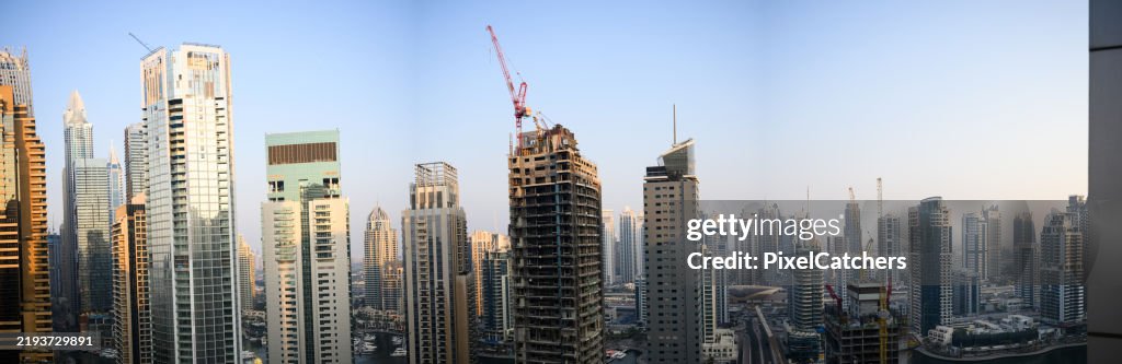 Grande vista panoramica di alta qualità della città di Dubai