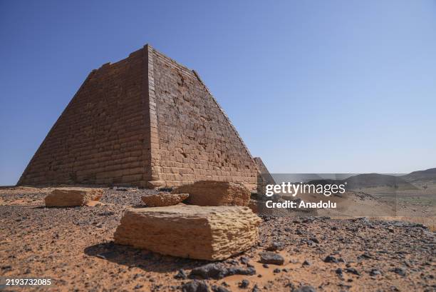 View of Begrawiya Pyramids located in Meroe ancient city on 200 kilometers north of the capital Khartoum, within the borders of the city of Shendi,...
