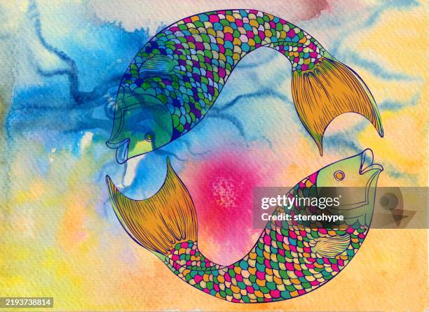 coi rising - couple swimming lake stock illustrations