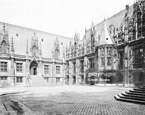 rouen, palais de justice - outside courthouse stock illustrations