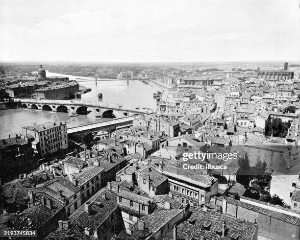 toulouse - drone landscape stock illustrations