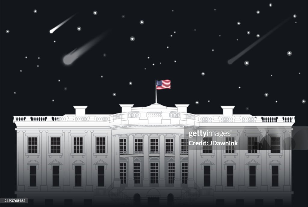 Abstract White House outer space concept