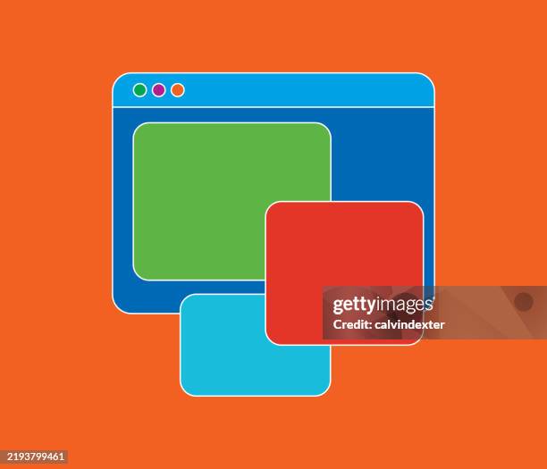 retro style internet browser - business operating system stock illustrations
