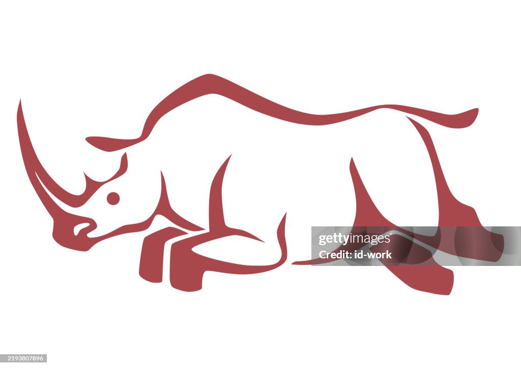 Rhinoceros running symbol