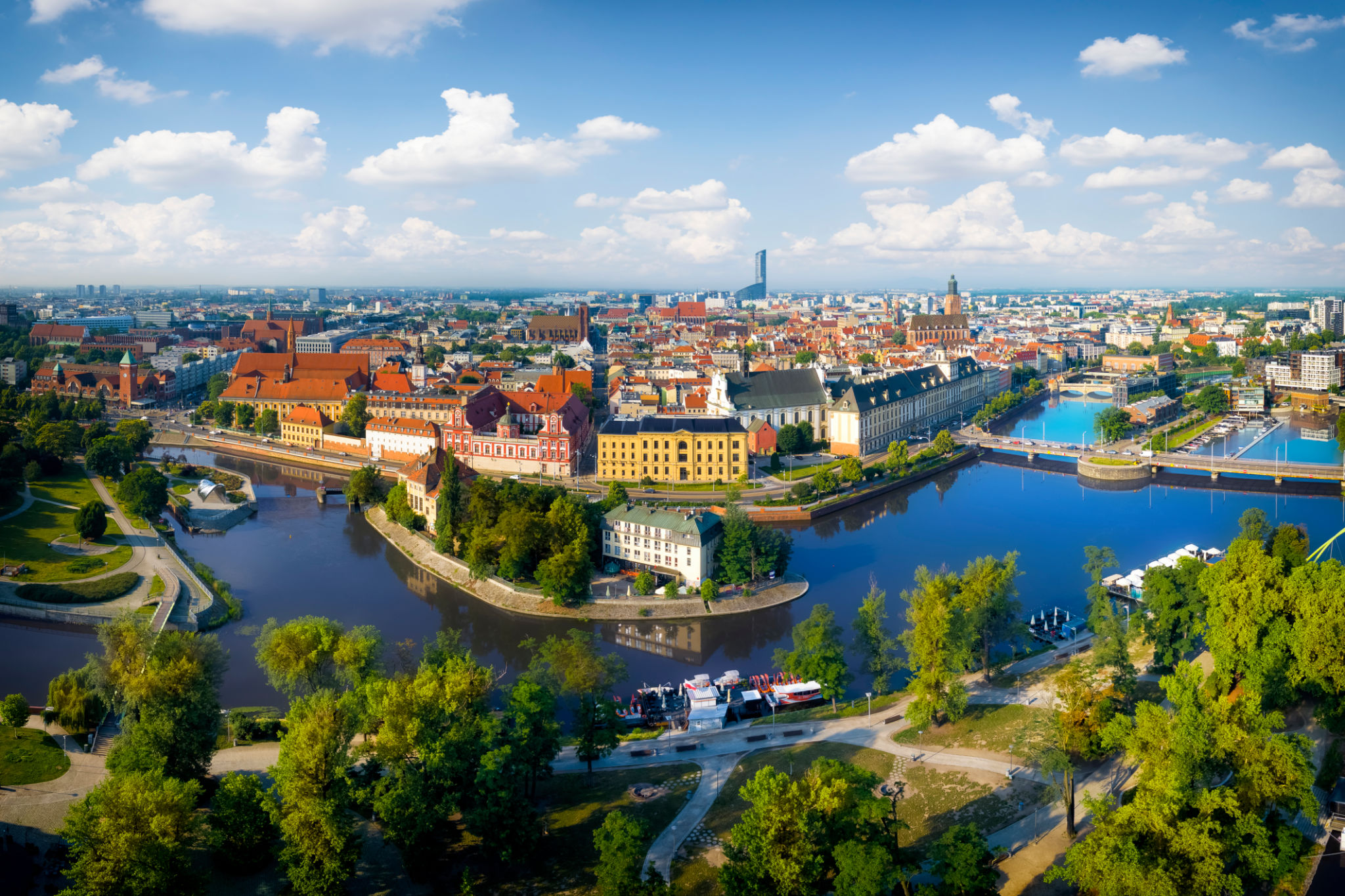 Holidays in Poland - historic town of Wrocław on the Oder River Holidays in Poland - historic town of Wrocław on the Oder River