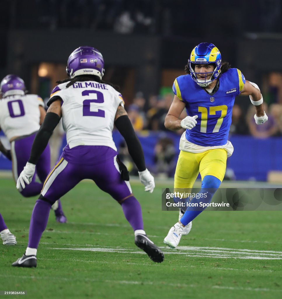 La Rams Wr Los Angeles Rams wide receiver Puka Nacua runs a route during the NFL ...