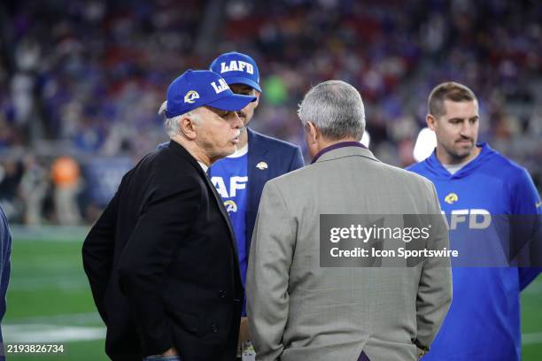 Los Angeles Rams owner Stan Kroenke during the NFL AFC Wildcard Playoff game between the Minnesota Vikings and the Los Angeles Rams on January 13 at...