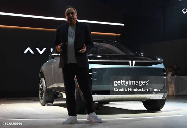 Shailesh Chandra, Managing Director of Tata Motors Passenger Vehicles and Tata Passenger Electric Mobility and others during the unveiling of Tata...