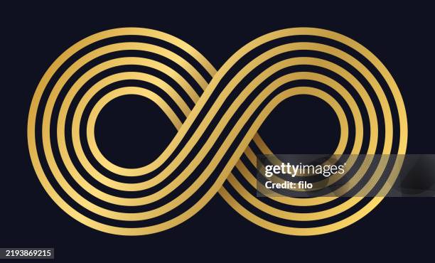 ilustraciones, imágenes clip art, dibujos animados e iconos de stock de elemento de diseño de línea de bucle infinito - infinito